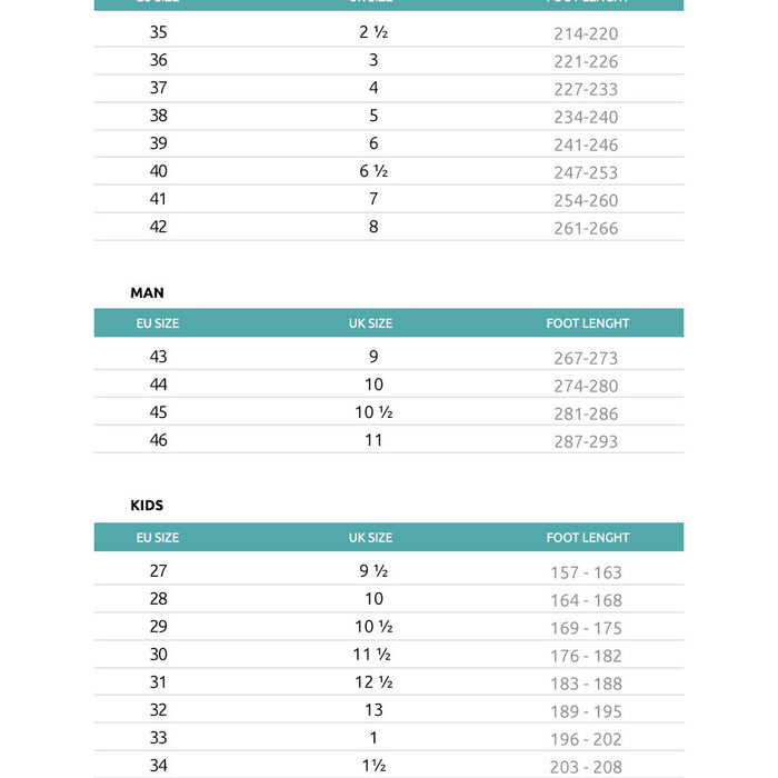 Shoe Size Conversion Chart | For Scholl Sandals and more!