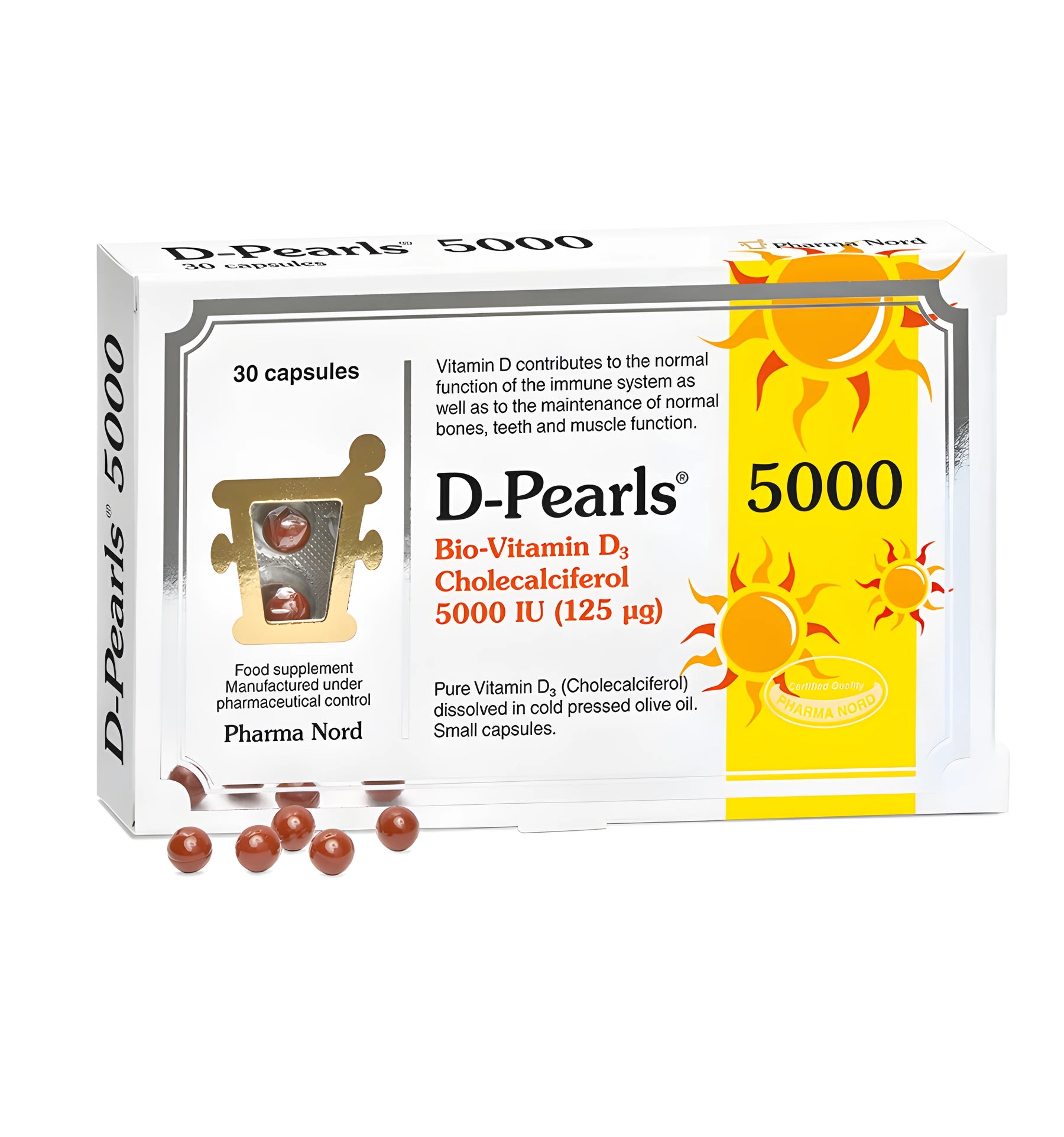  D-Pearls Vitamin D Capsules 5000IU for Radiant Health