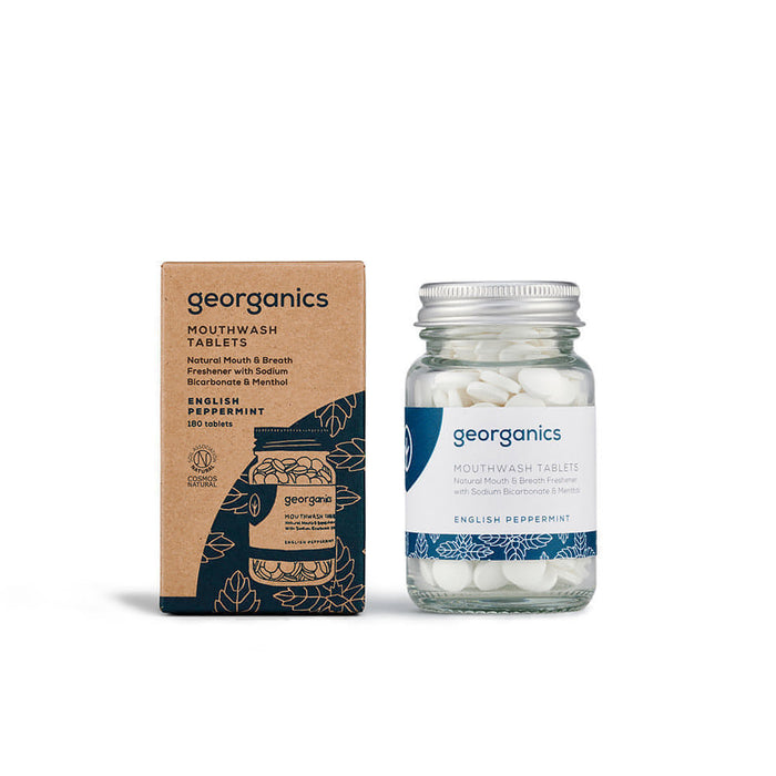 Georganics Comprimés Bain de Bouche - Menthe Poivrée Anglaise 180 Comprimés