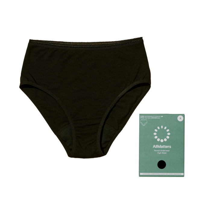 Organicup AllMatters High Waist Black Period Underwear