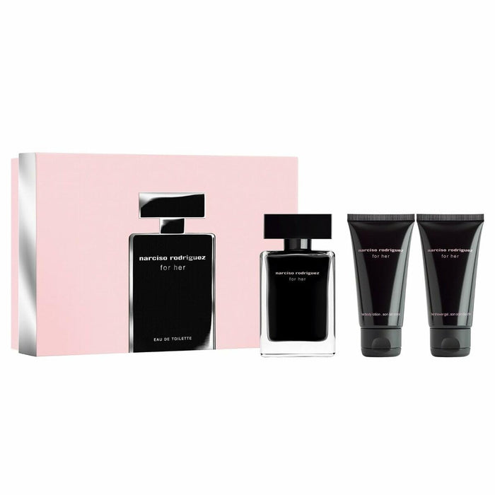 Narciso Rodriguez For Her 3 Piece Gift Set: Eau de Toilette 50ml - Body Lotion 50ml - Shower Gel 50ml