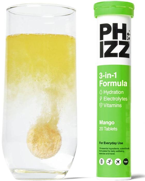 Phizz 3in1 Hydration Electrolytes Vitamins - Mango - 20 Tabs