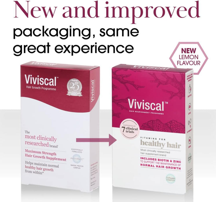 Viviscal Maximum Strength Hair Growth Program for Women Pack of 60 Biotin & Zinc Tablets (1 Month Supply)