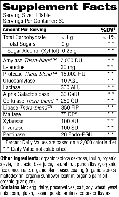 Enzymedica Kids Digest, Fruit Punch - 60 chewables