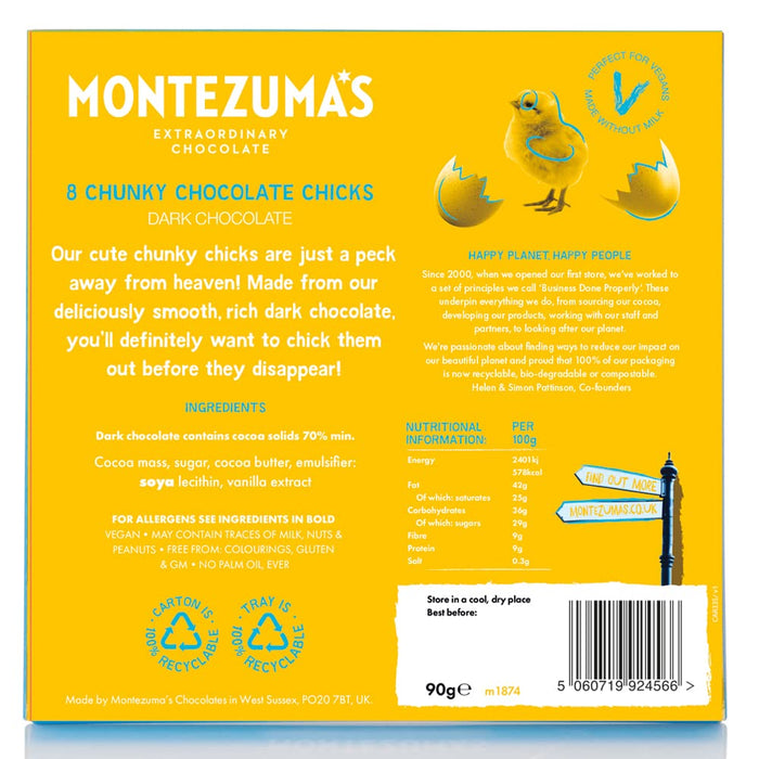 Montezumas Chocolate Dark Chocolate Solid Chicks 90g