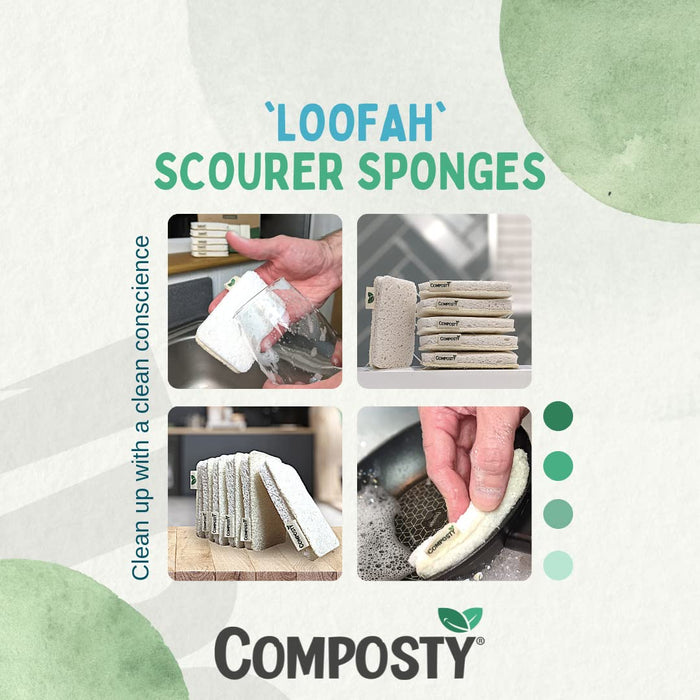 Composty Loofah All-in-One Sponges 6pc