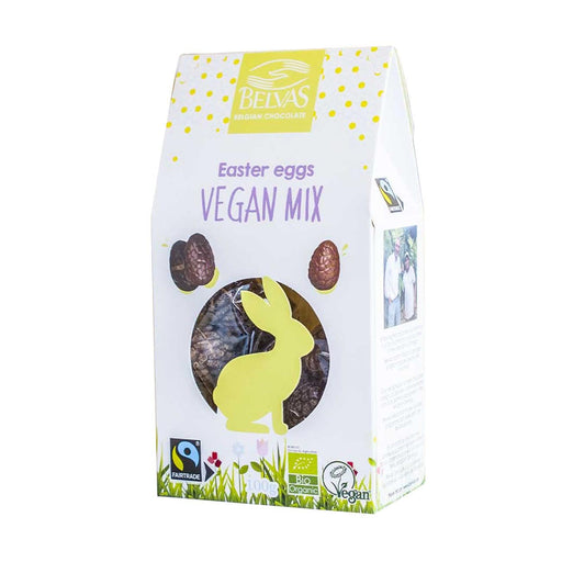 Belvas Organic Chocolate Easter Eggs - Vegan Mix 100g