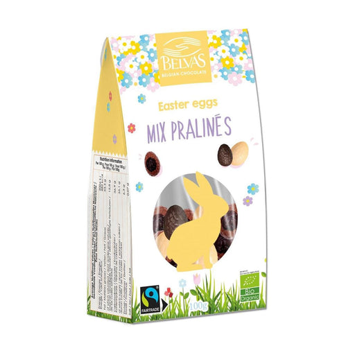 Belvas Organic Praline Chocolate Easter Eggs Mix 100g