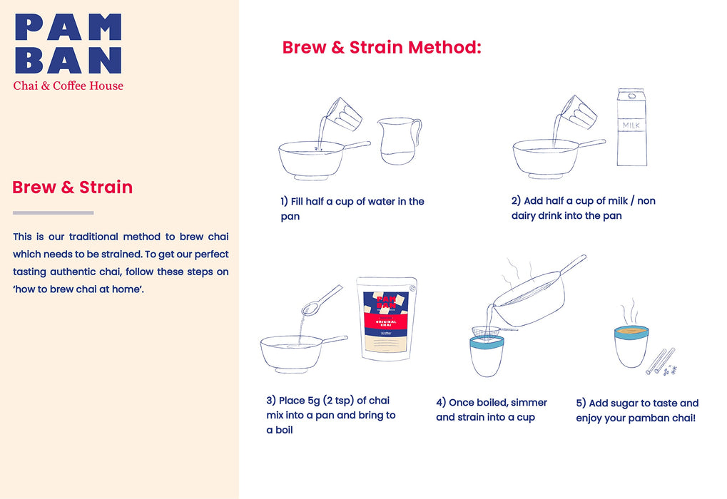 Pamban Chai & Coffee House Rose Chai-Stir & Drink. Made the traditional way over hob