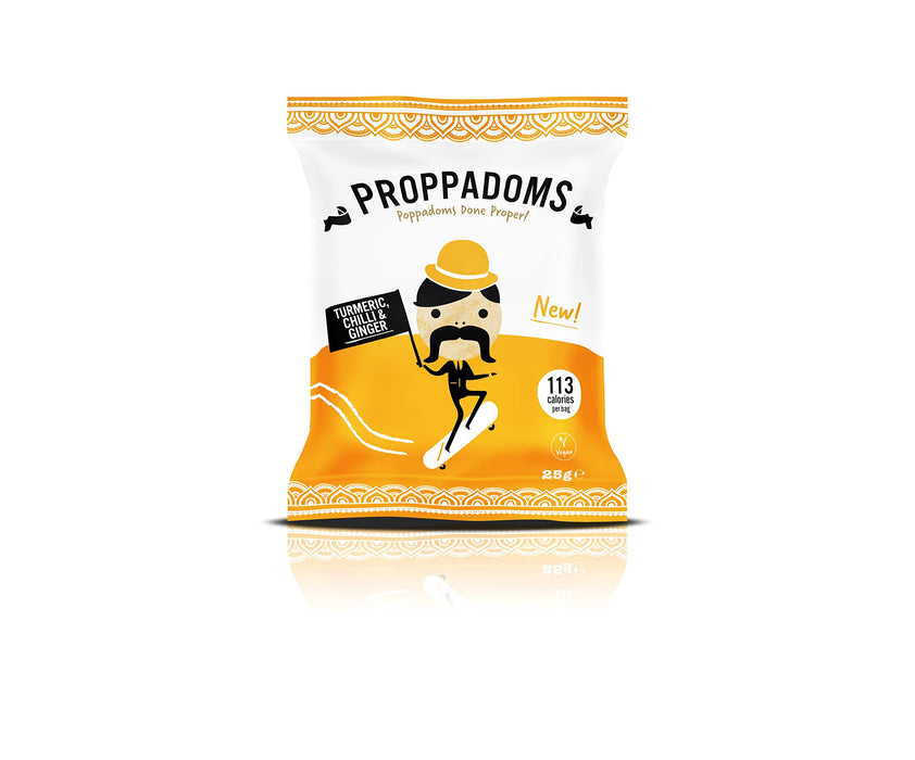 Proppadoms Turmeric Chilli & Ginger Poppadoms 25g