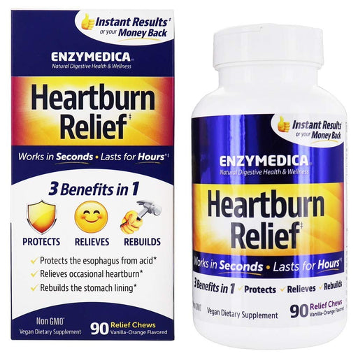 Enzymedica Heartburn Relief, Vanilla-Orange - 108 chewables