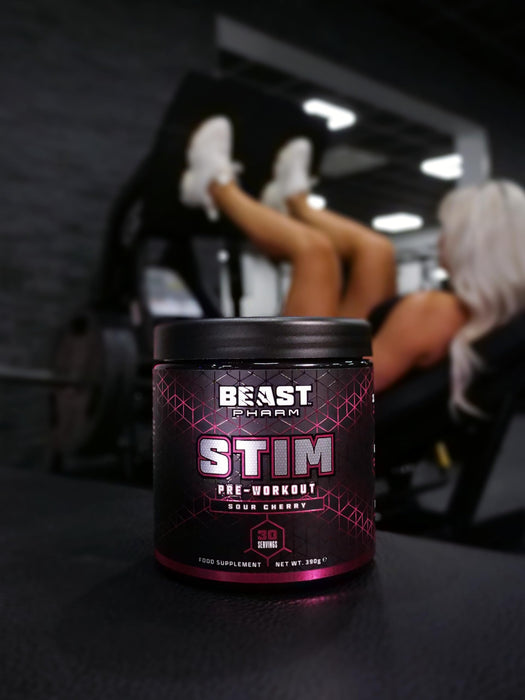 Beast Pharm STIM Pre Workout 390g (Sour Cherry)