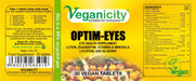 Veganicity Optim-Eyes 30 Vtabs containing Lutein Zeaxanthin Bilberry and