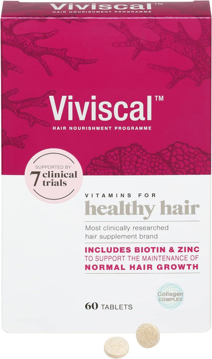 Viviscal Maximum Strength Hair Growth Program for Women Pack of 60 Biotin & Zinc Tablets (1 Month Supply)