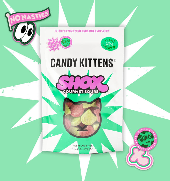 Candy Kittens Sour Shox Vegan Sweets 140g