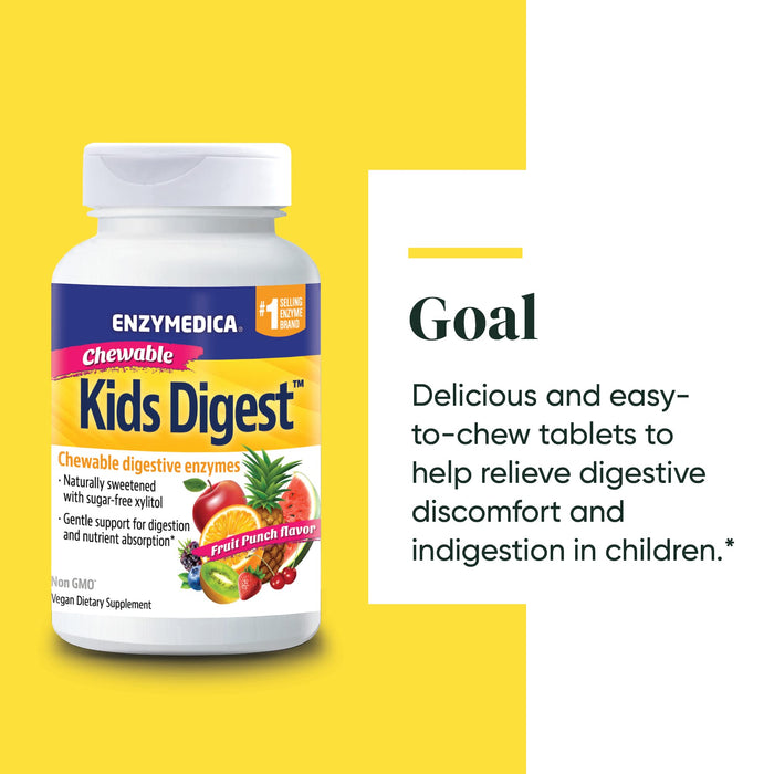 Enzymedica Kids Digest, Fruit Punch - 60 chewables