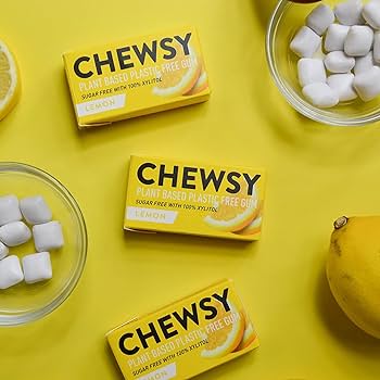 CHEWSY Chewsy All Natural Sugar Free Lemon Chewing Gum 15 g