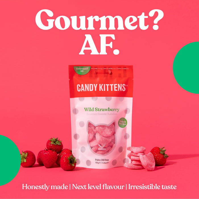 Candy Kittens Wild Strawberry Vegan Sweets 54g