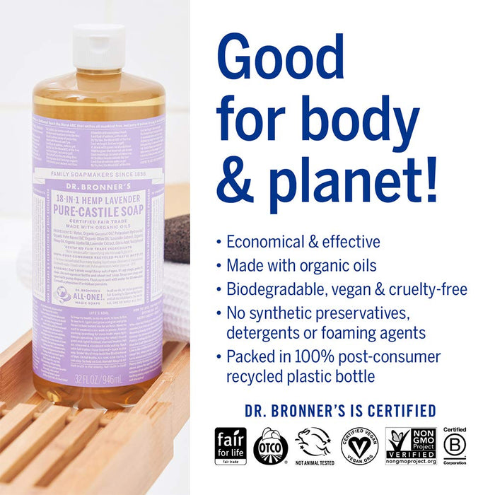 Dr Bronners Organic Lavender 475ml