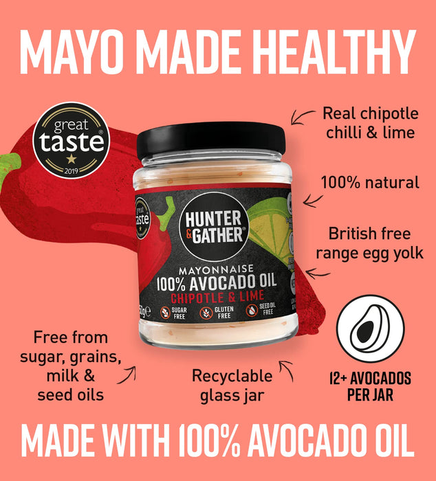 Hunter & Gather Avocado Oil Mayo Chipotle & Lime 250g