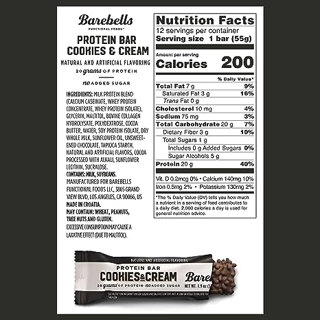 Cookies and Cream Protein Bar 55g