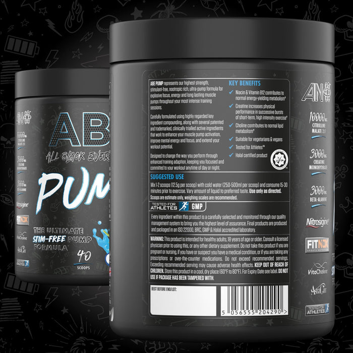 Applied Nutrition ABE PUMP Pre Workout 500g Blue Razz