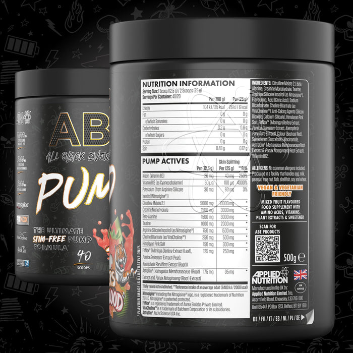 Applied Nutrition ABE PUMP Pre Workout 500g Tigers Blood