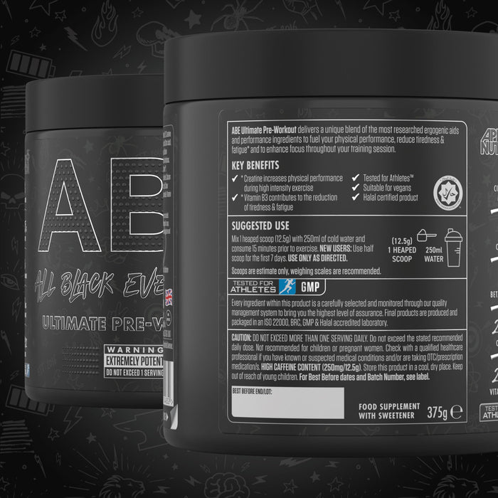 Applied Nutrition ABE - All Black Everything, Sour Gummy Bear (EAN 5056555204832) - 375g