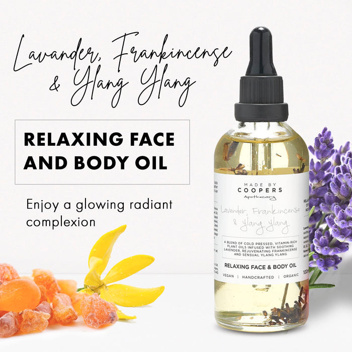 Made By Coopers Lavender, Frankincense  Ylang Ylang Relaxing Face and Body Oil 100ml