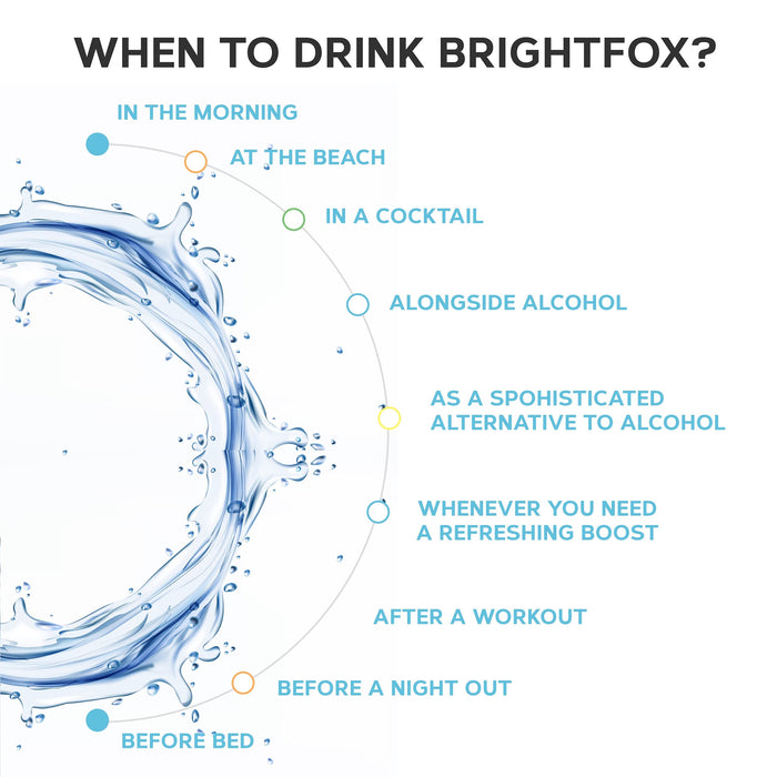 BRIGHTFOX Sparkling Electrolyte Beverage 12x300ml Cucumber \u0026 Mint