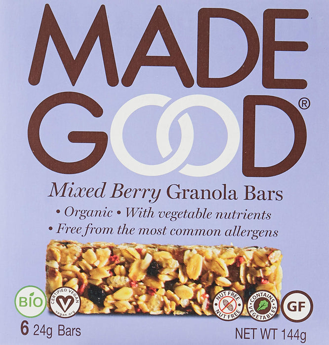 MadeGood Granola Bar Mixed Berry 6 x 24g Multipack