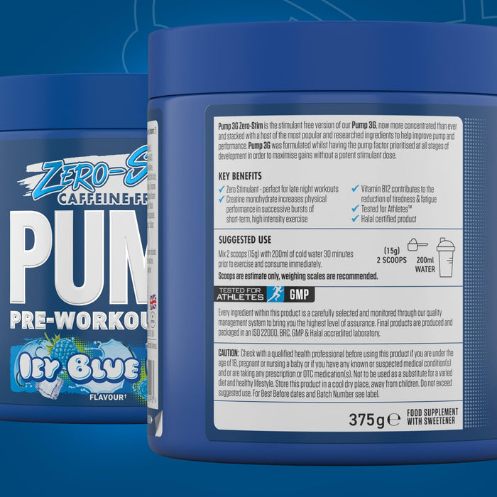 Applied Nutrition Pump 3G Zero 375g Icy Blue Raz