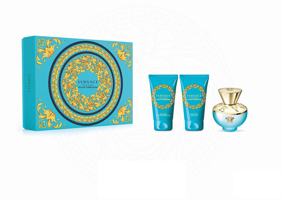 Versace Dylan Turquoise EDT 50ml Spray + 50ml Body Gel + 50ml Shower Gel