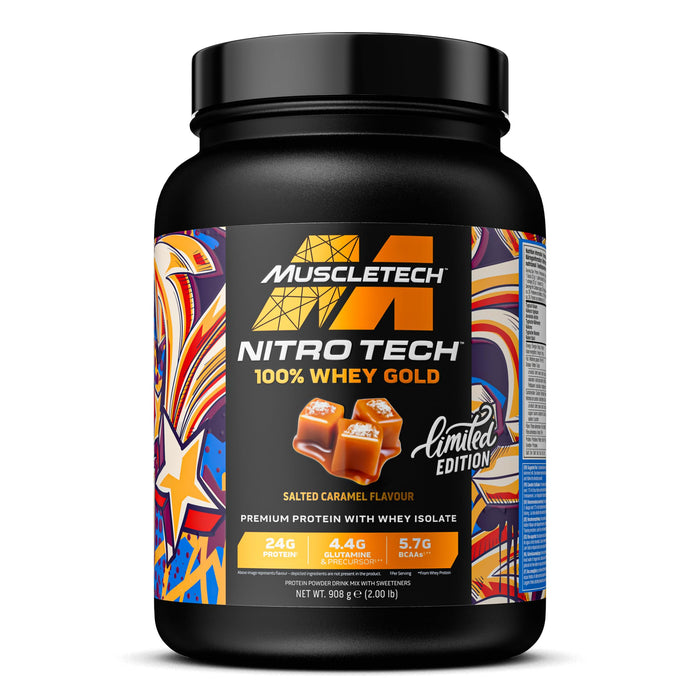 MuscleTech Nitro-Tech 100% Whey Gold, Salted Caramel - 908g