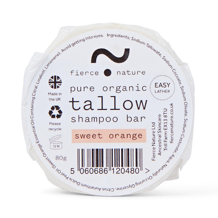 Pure Organic Tallow Shampoo Bar (Unscented) 80g 