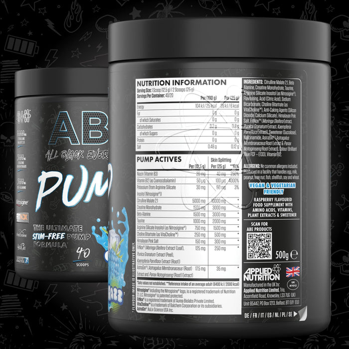 Applied Nutrition ABE PUMP Pre Workout 500g Blue Razz