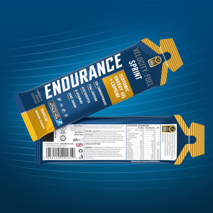 Applied Nutrition Endurance Sprint Isotonic Energy Gel + Caffeine, Tropical - 20 x 60g