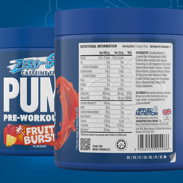 Applied Nutrition Pump 3G Zero 375g Fruit Burst