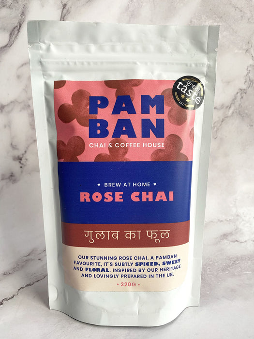 Pamban Chai & Coffee House Rose Chai-Stir & Drink. Made the traditional way over hob