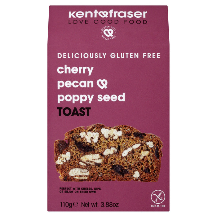 Kent and Fraser Gluten-Free Vegan Cherry Pecan Poppy Seed Toast 110g