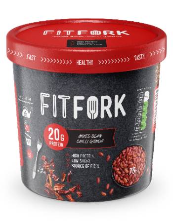 FitFork Meal Pots 12x75g Mixed Bean Chilli