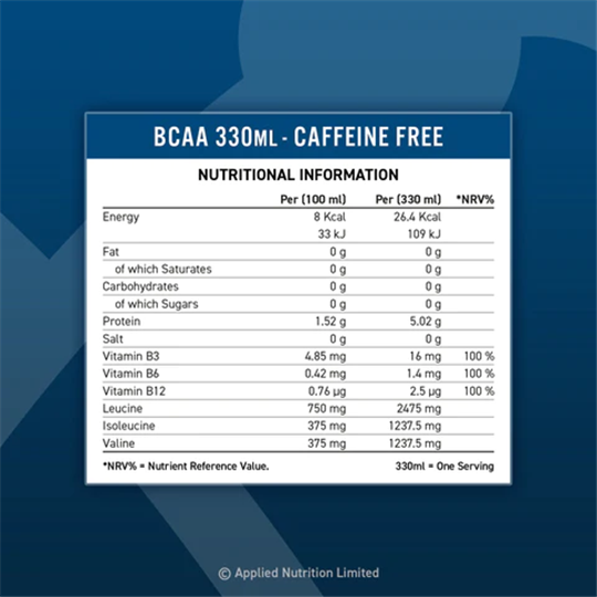 Applied Nutrition BCAA Caffeine Free Strawberry Soda 12x330ml