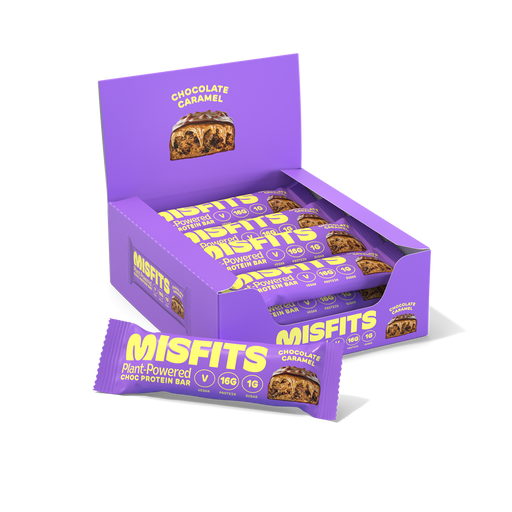 Misfits Vegan Protein Bar 12x45g Chocolate Caramel