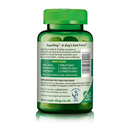 Vitabiotics SuperDog Health &amp; Vitality 60 Kautabletten 