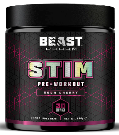 Beast Pharm STIM Pre Workout 390g (Sour Cherry)