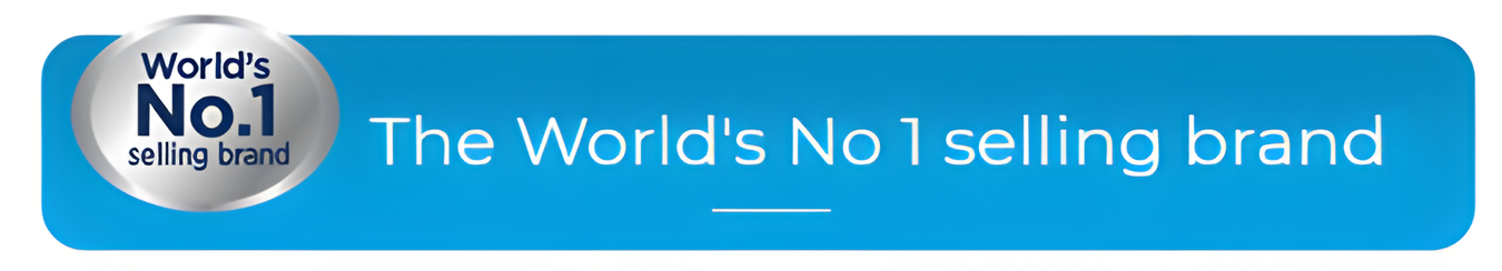 Image of text that says Worlds No.1 Selling Brand