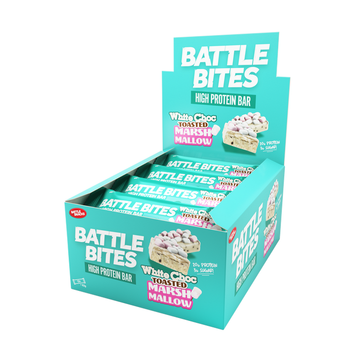 Battle Snacks Battle Bites Minis 20x31g White Choc Marshmallow