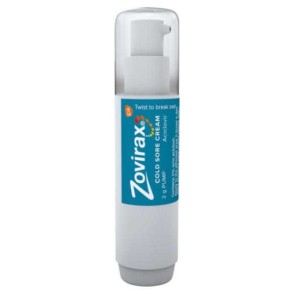 Zovirax Cold Sore Cream Aciclovir Pump 2g