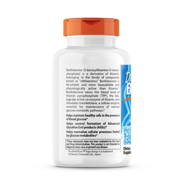 Doctor's Best Benfotiamine with BenfoPure 300 mg 60 Veggie Caps | Premium Supplements at HealthPharm.co.uk