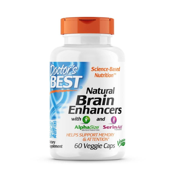 Doctor's Best Natural Brain Enhancers with AlphaSize and SerinAid, 60 Veggie Capsules | Premium Supplements at HealthPharm.co.uk